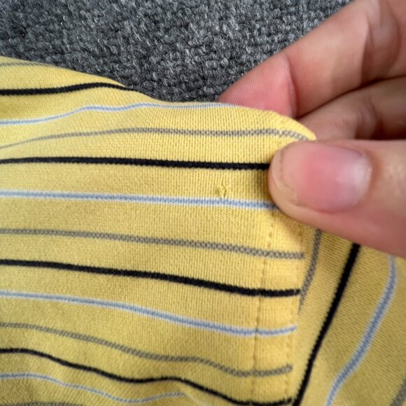 Brooks Brothers Country Club Prosport Men’s Yellow Striped Short Sleeve Polo L - Picture 11 of 11